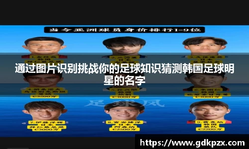 通过图片识别挑战你的足球知识猜测韩国足球明星的名字